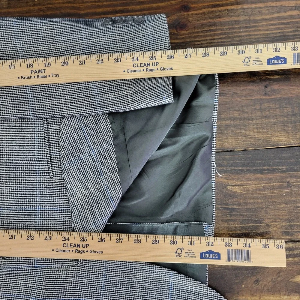 VTG Stafford Men's Sport‎ Coat Blazer Two Button Gray Plaid Size 42L